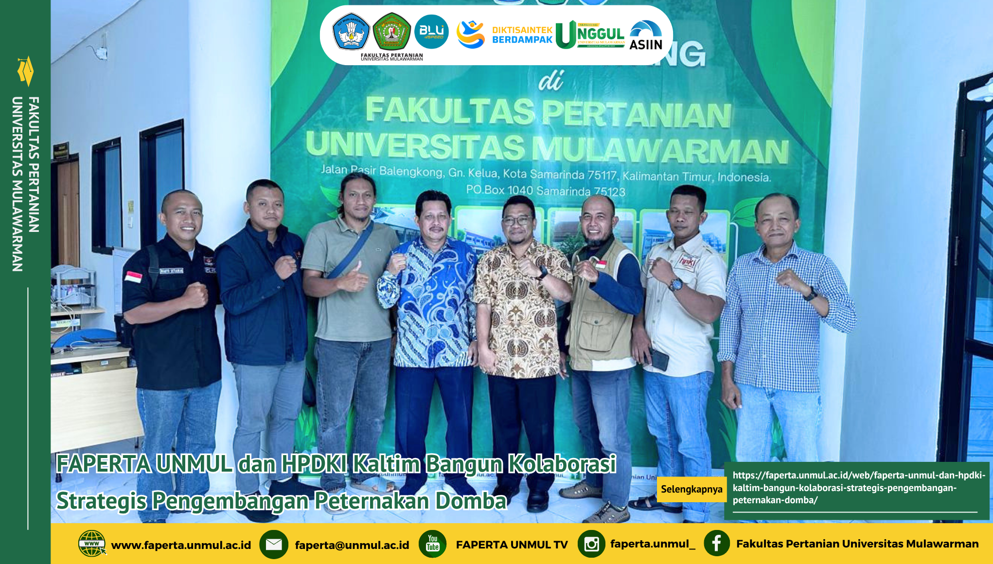 FAPERTA UNMUL dan HPDKI Kaltim Bangun Kolaborasi Strategis Pengembangan Peternakan Domba