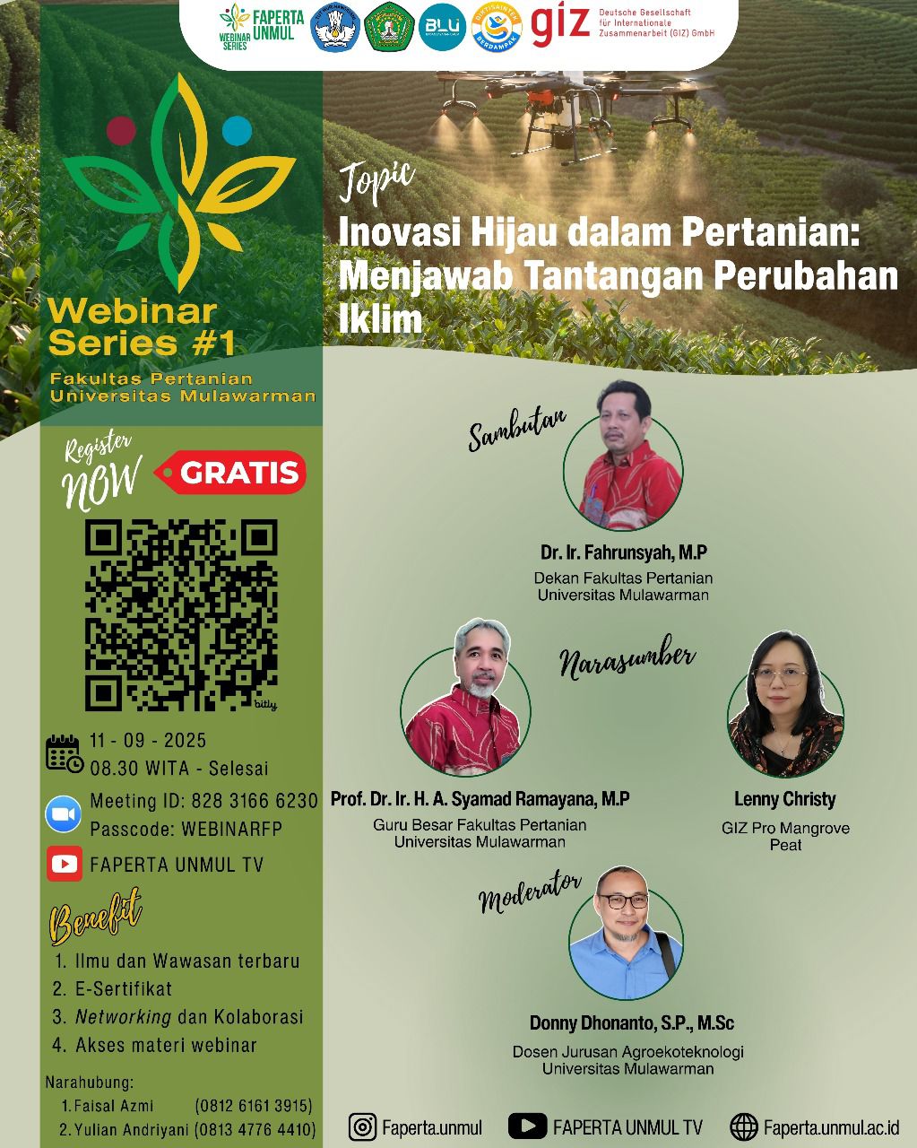 📢 Webinar Series #1 Fakultas Pertanian, Universitas Mulawarman Tahun 2025