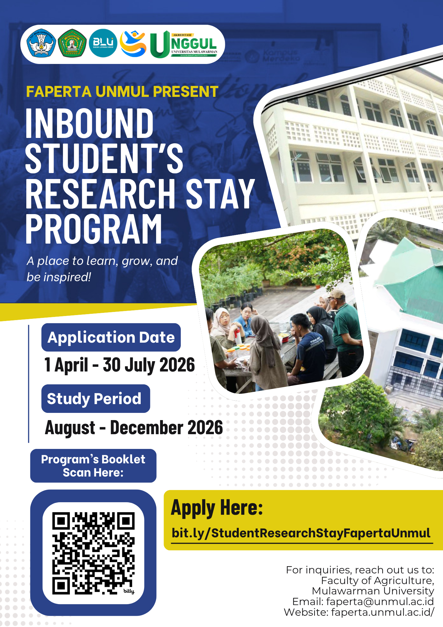 Program Research Stay+ Fakultas Pertanian Universitas Mulawarman