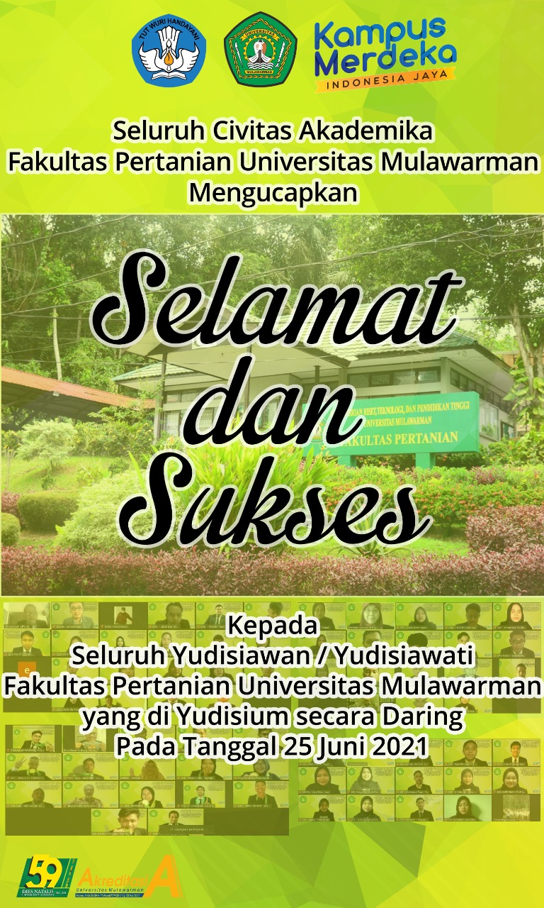 [Liputan Kegiatan] Yudisium Online Fakultas Pertanian Universitas Mulawarman Periode Juni Tahun 2021