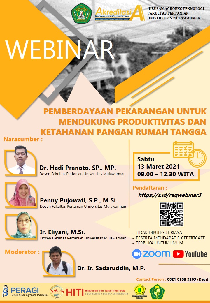 [Liputan Kegiatan] Webinar Seri 3 Jurusan Agroekoteknologi Fakultas Pertanian Universitas Mulawarman
