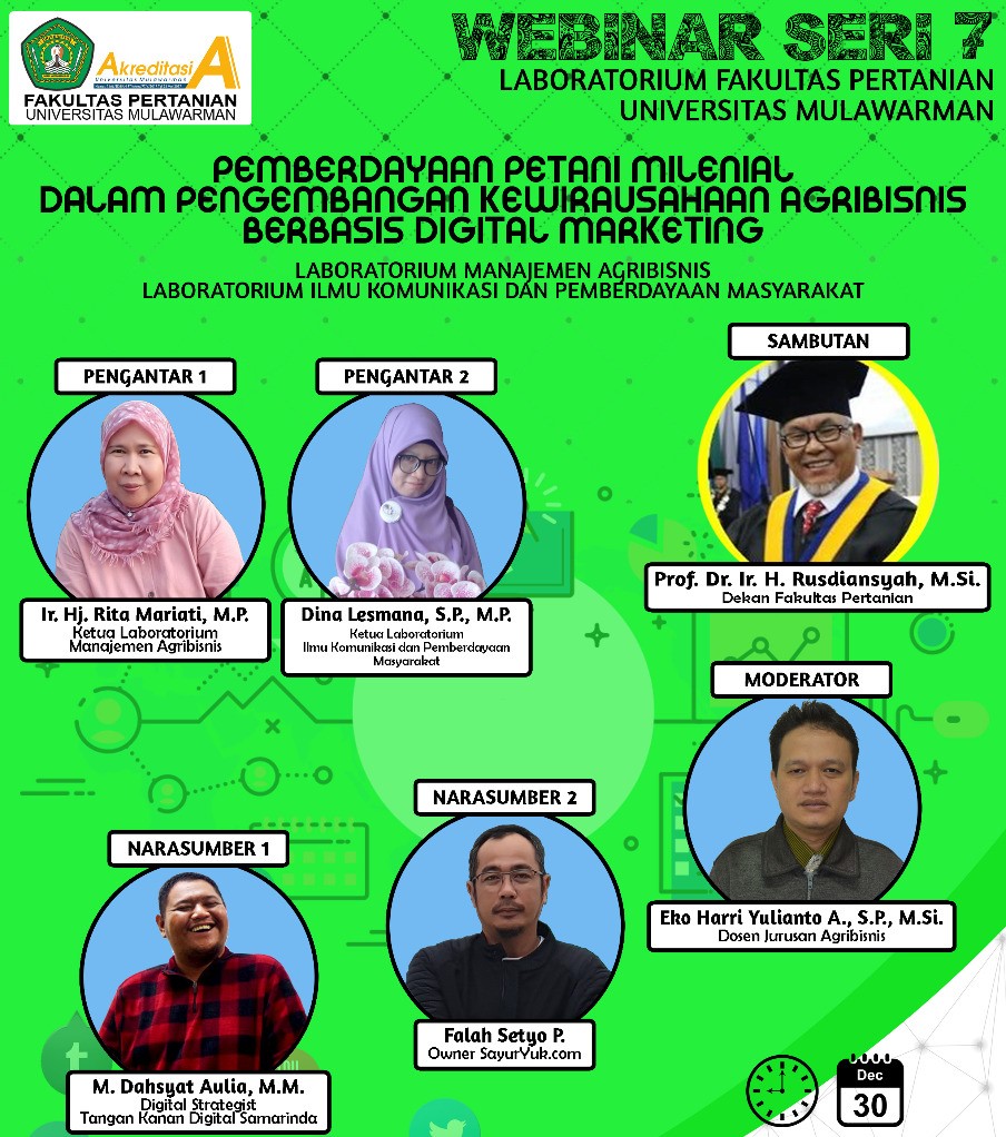 Webinar Seri 7 Laboratorium Fakultas Pertanian Universitas Mulawarman