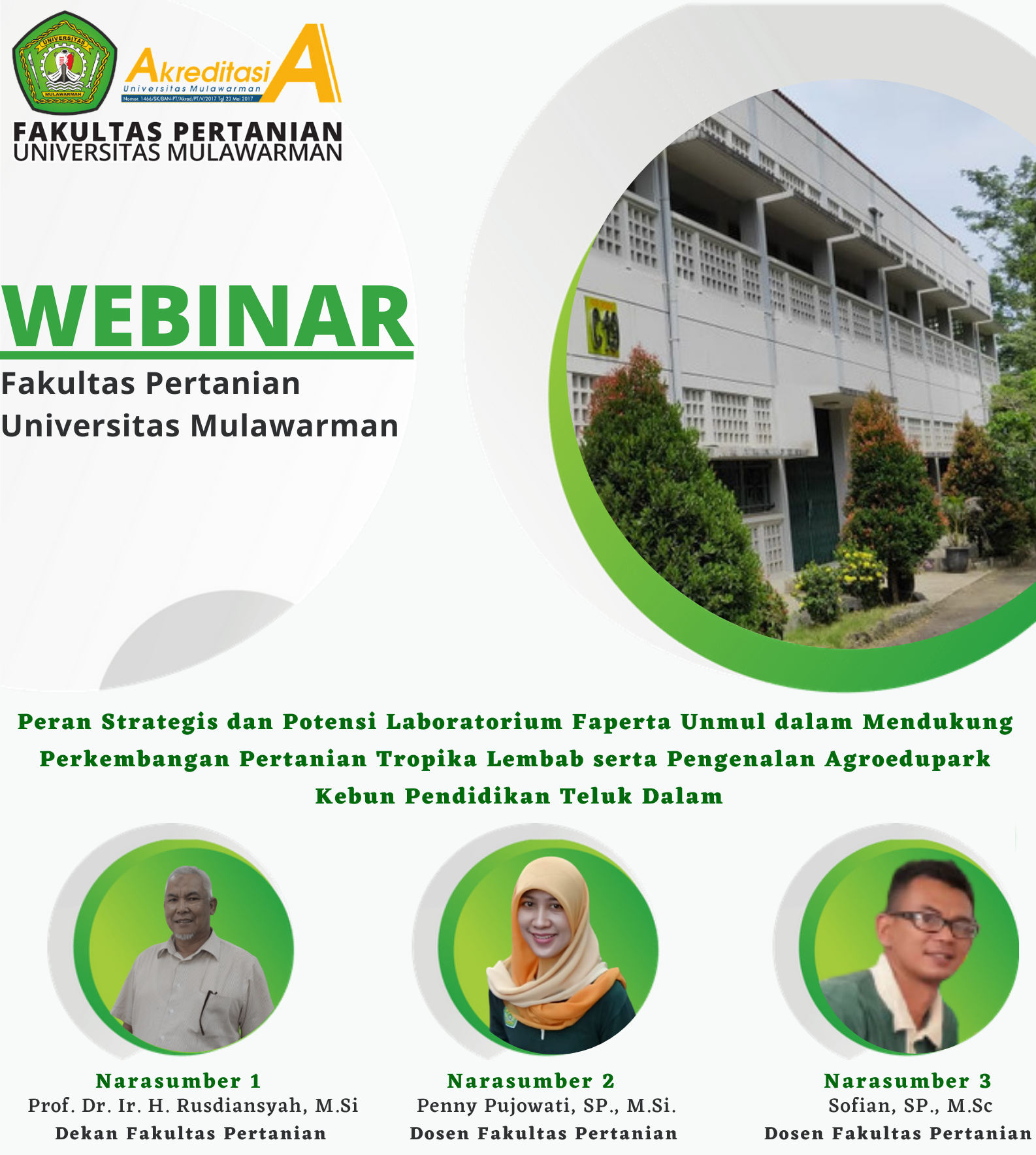 Webinar Seri 1 Laboratorium Fakultas Pertanian Universitas Mulawarman