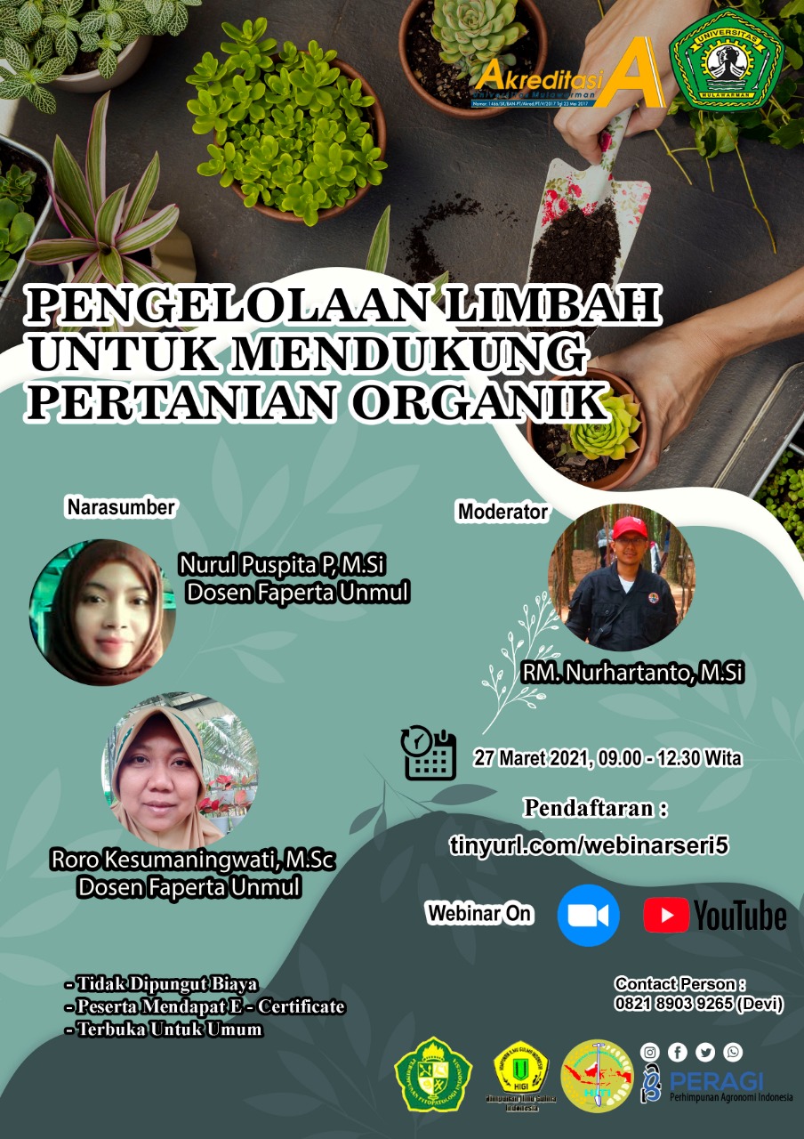 [Liputan Kegiatan] Webinar Seri 5 Jurusan Agroekoteknologi Fakultas Pertanian Universitas Mulawarman
