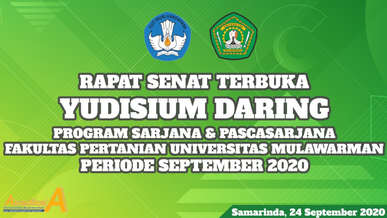 Yudisium Online Fakultas Pertanian Universitas Mulawarman  Periode September Tahun 2020
