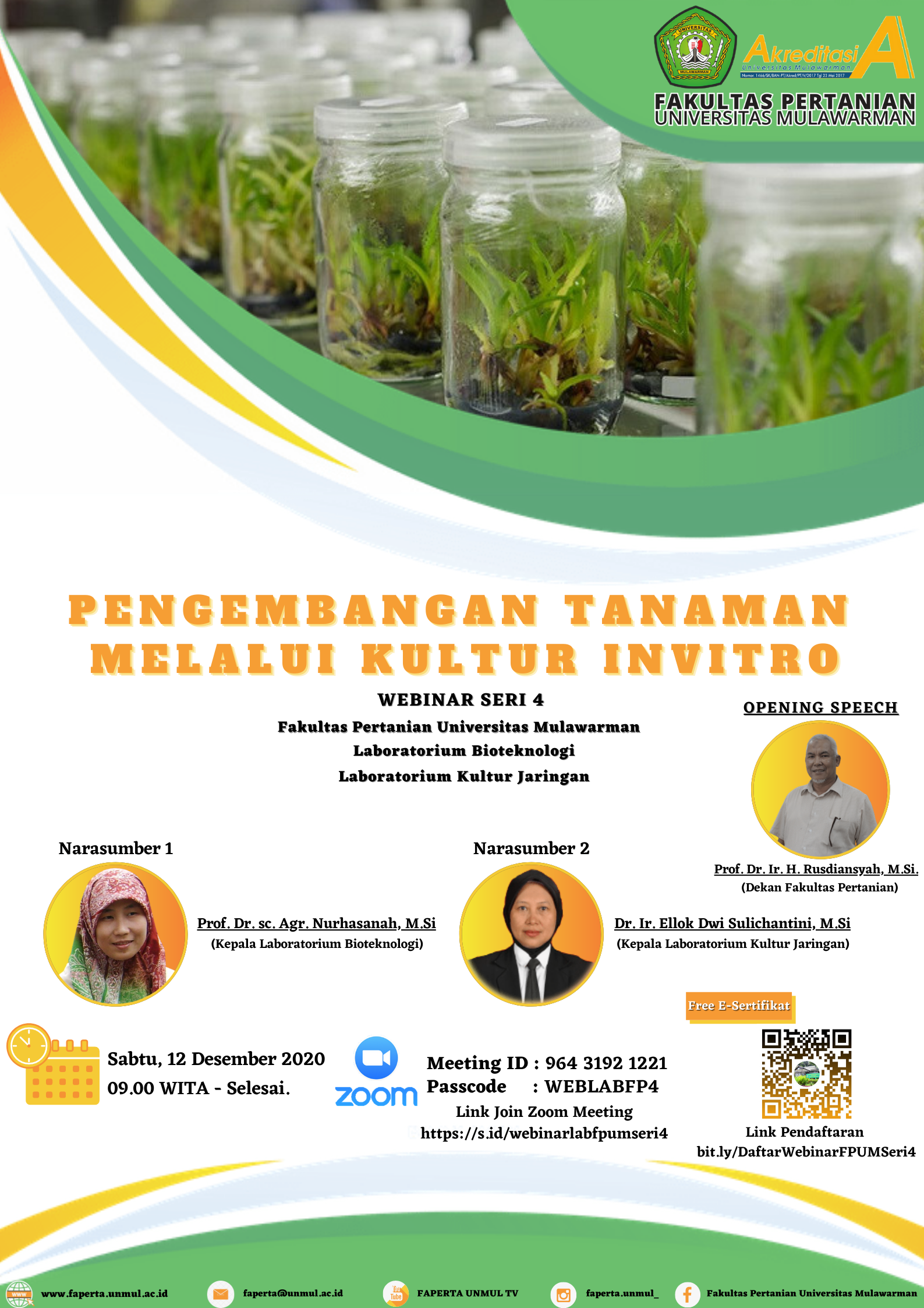 Materi Webinar Seri 4 Laboratorium Fakultas Pertanian Universitas Mulawarman