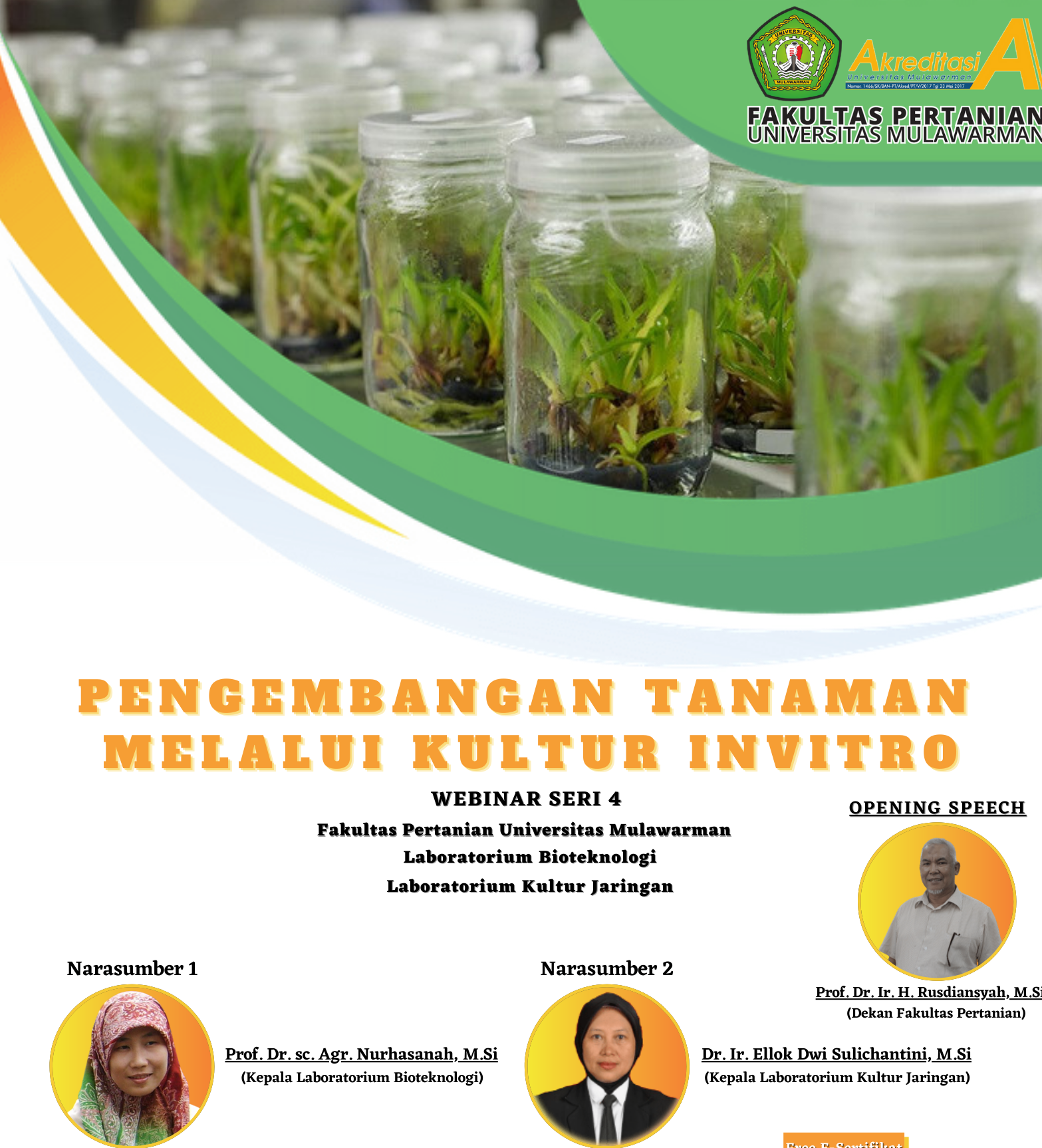 Webinar Seri 4 Laboratorium Fakultas Pertanian Universitas Mulawarman