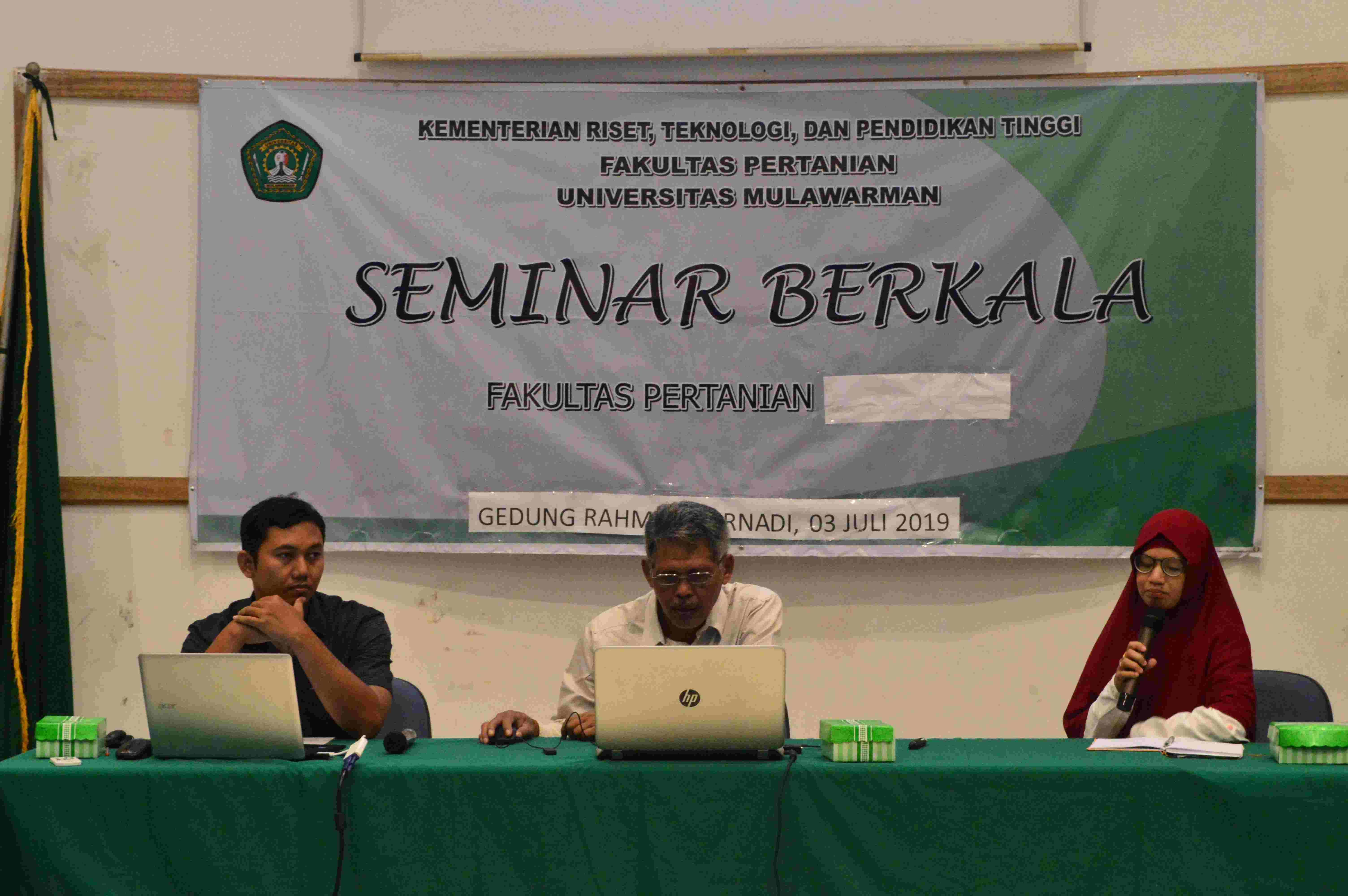 Seminar Berkala Hasil Penelitian Fakultas Pertanian Periode Juli 2019