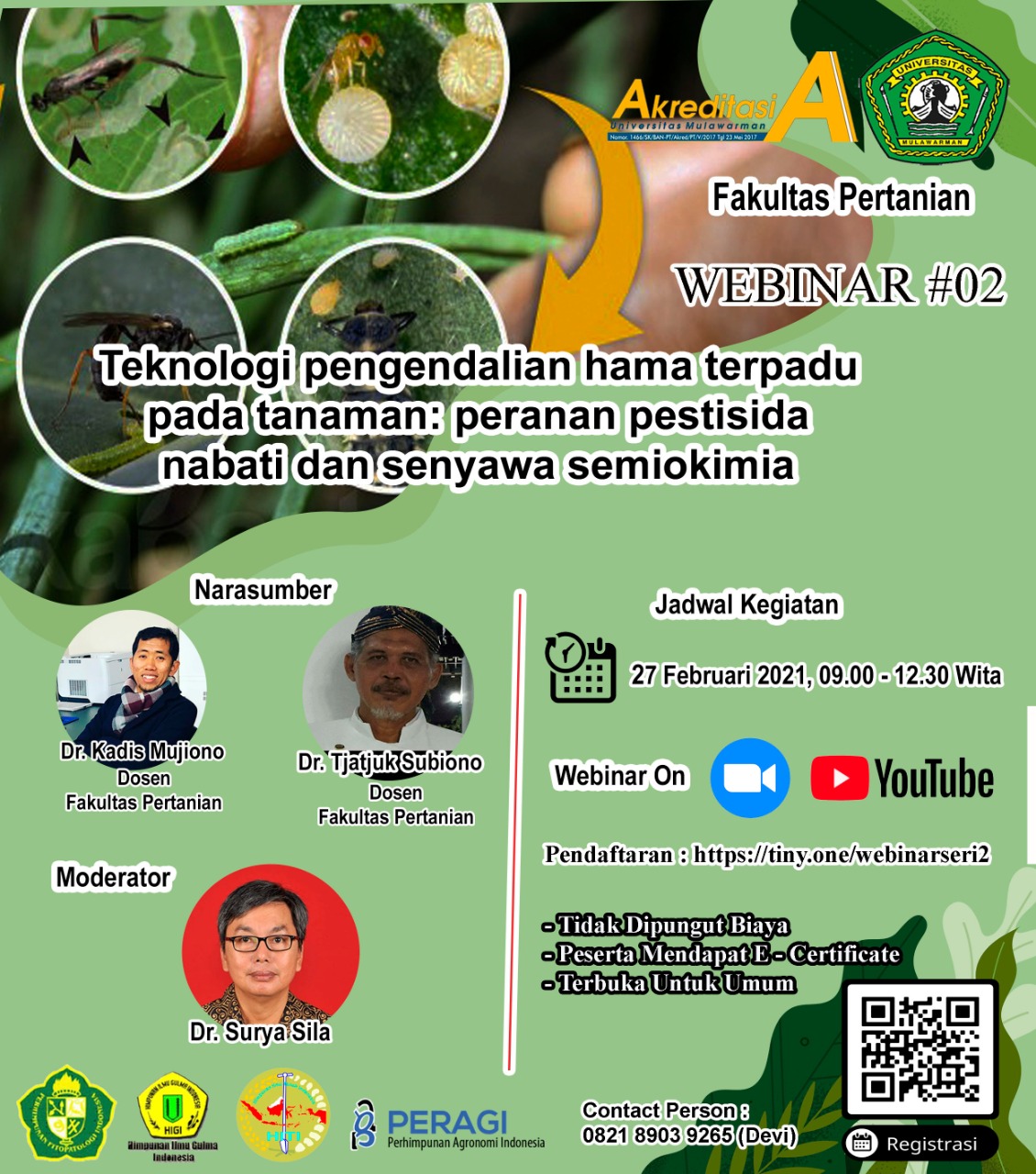 [Liputan Kegiatan] Webinar Seri 2 Jurusan Agroekoteknologi Fakultas Pertanian Universitas Mulawarman