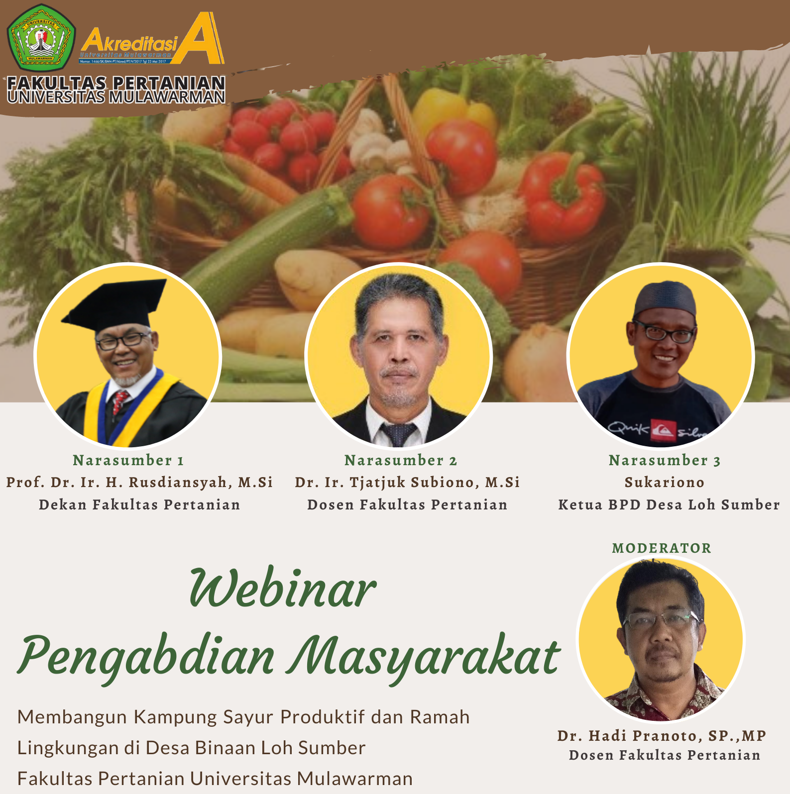 Webinar Pengabdian Masyarakat Fakultas Pertanian Universitas Mulawarman
