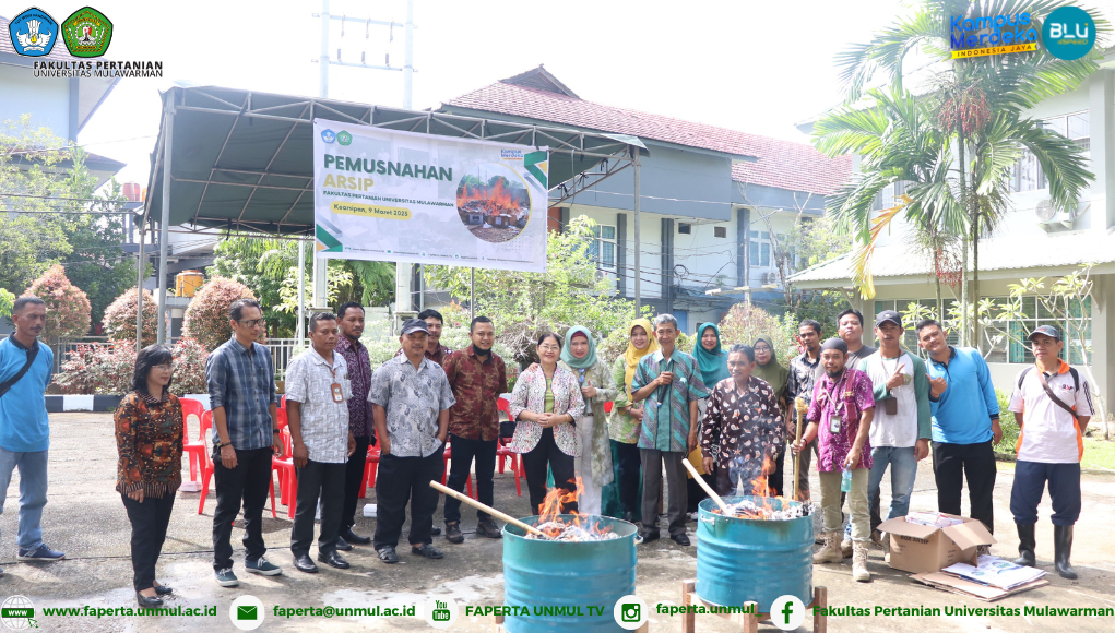 Pemusnahan Arsip Fakultas Pertanian Universitas Mulawarman Tahun 2023