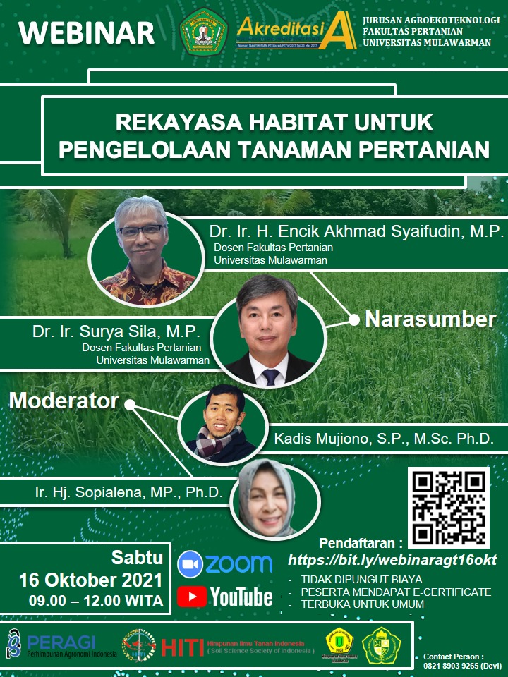 Yukk Bergabung di Webinar Seri 8 Jurusan Agroekoteknologi Fakultas Pertanian Universitas Mulawarman