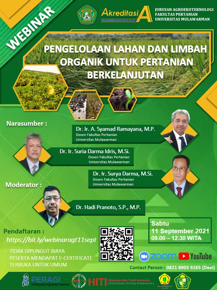 [Liputan Kegiatan] Webinar Jurusan Agroekoteknologi Fakultas Pertanian Universitas Mulawarman