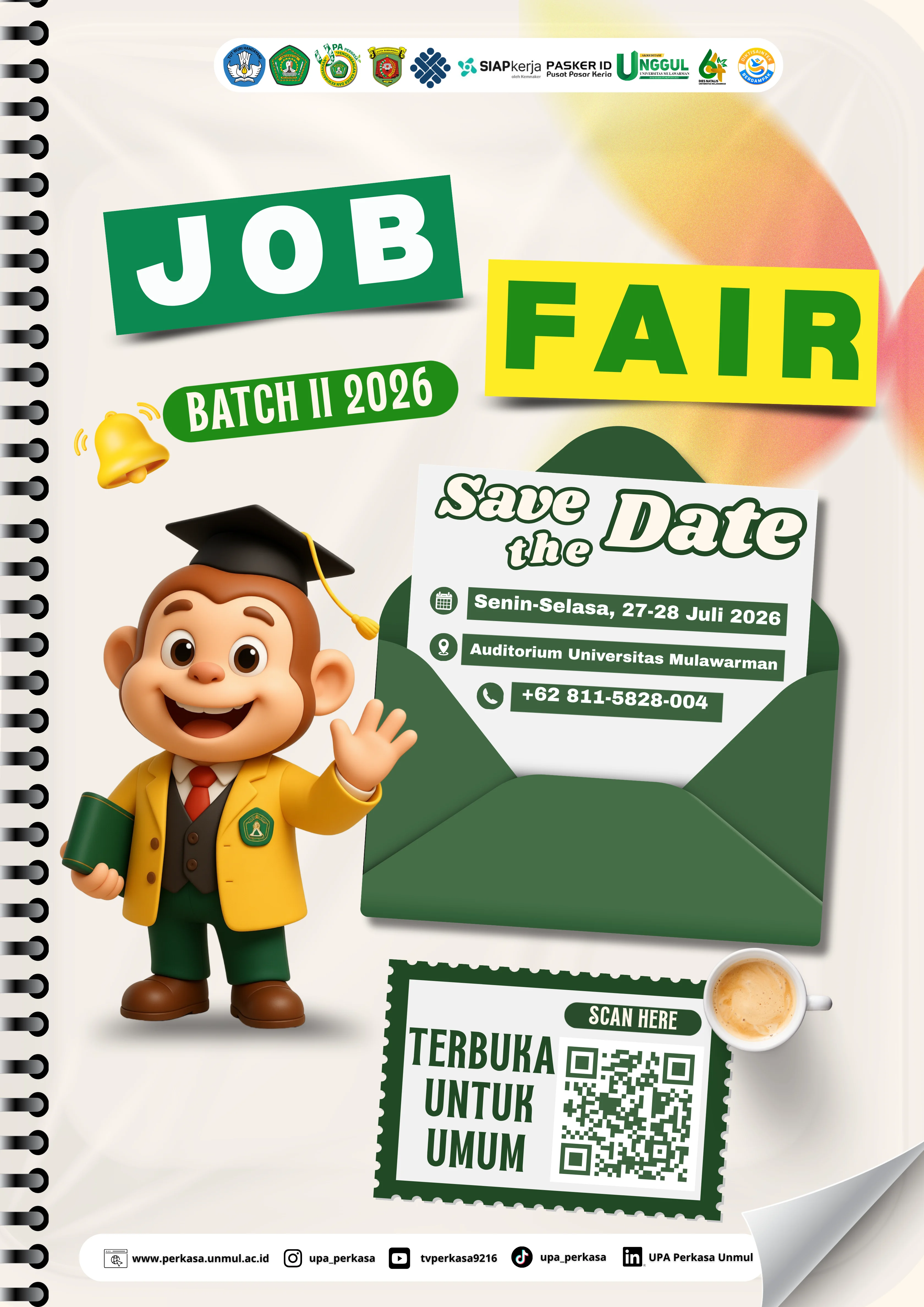 FAPERTA UNMUL Ajak Mahasiswa dan Alumni Hadiri Job Fair Batch II 2026