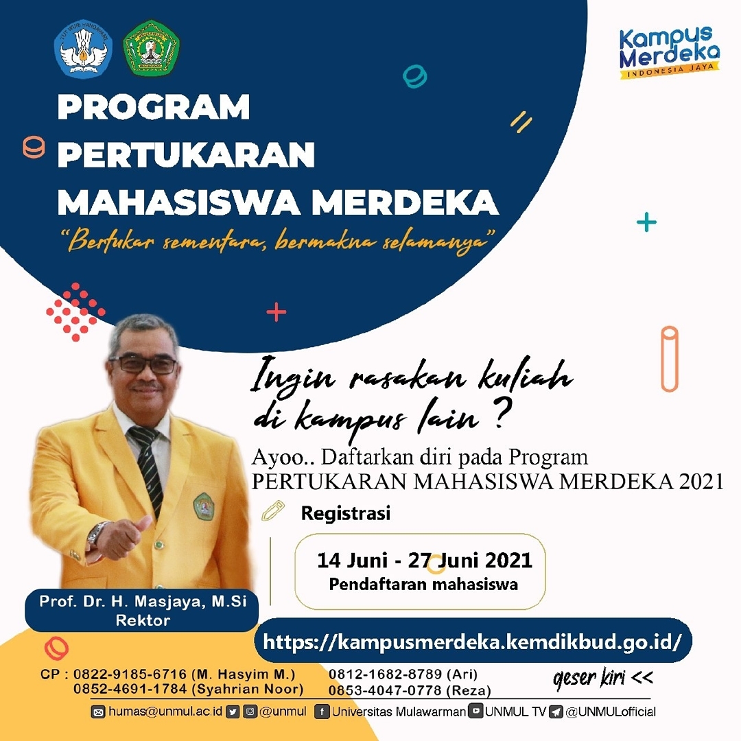 [Program Pertukaran Mahasiswa Merdeka] Panduan Merdeka Belajar - Kampus Merdeka Fakultas Pertanian Universitas Mulawarman