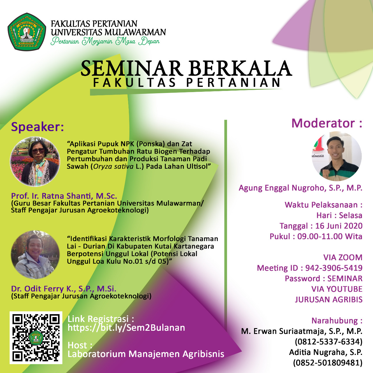 Undangan Seminar Berkala Fakultas Pertanian