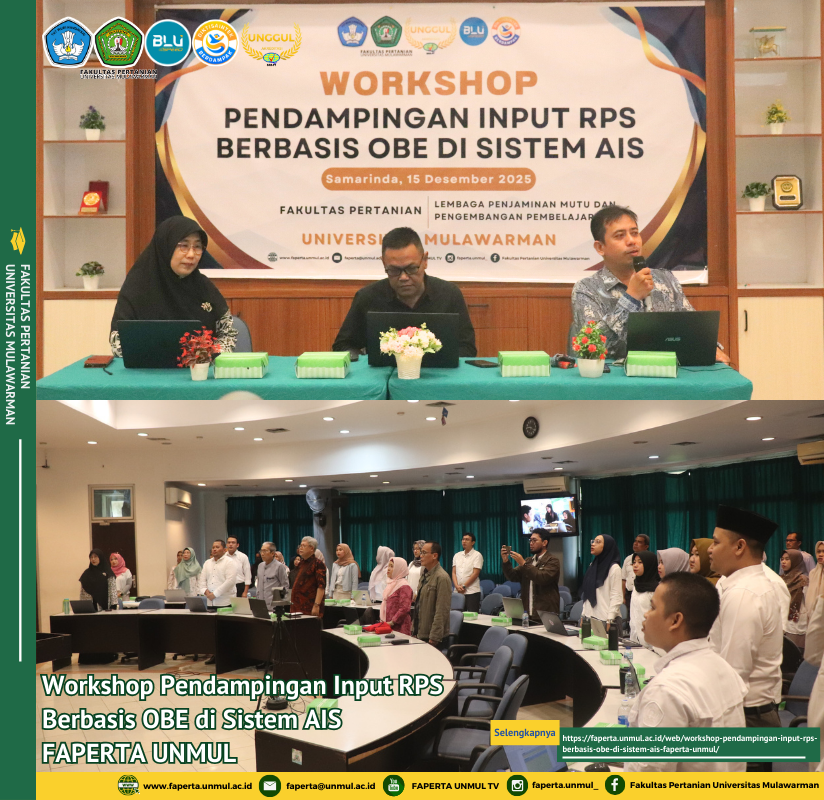 Workshop Pendampingan Input RPS Berbasis OBE di Sistem AIS FAPERTA UNMUL