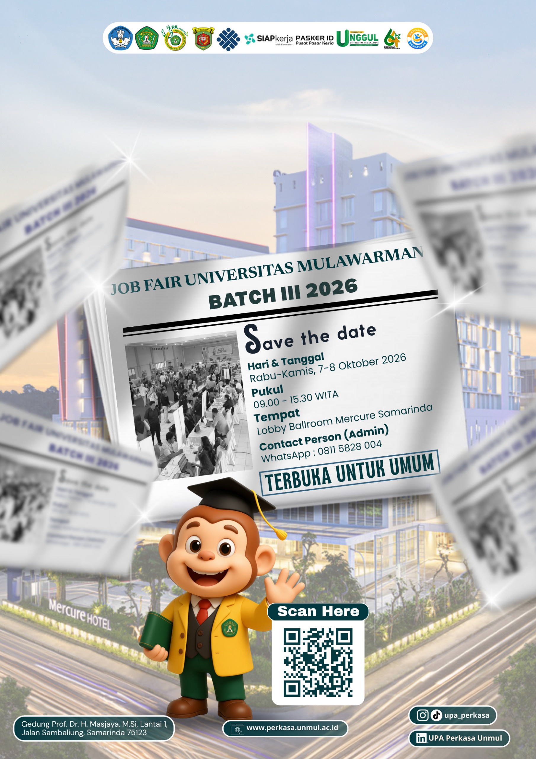 Catat Tanggalnya! Job Fair Universitas Mulawarman Batch III Digelar 7–8 Oktober 2026