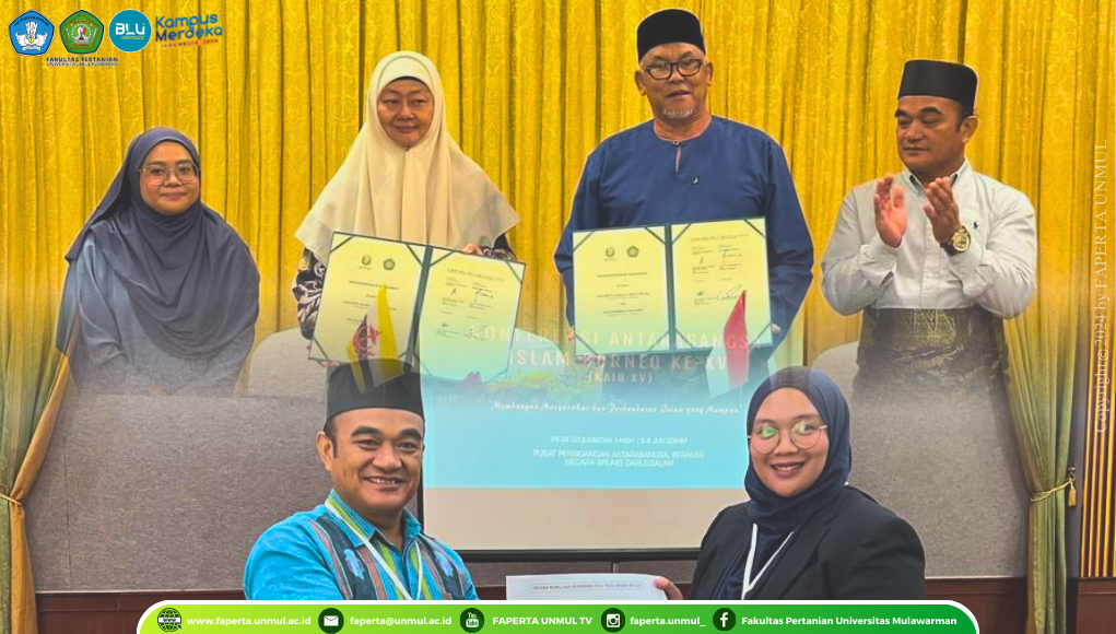 Penandatanganan MoA Kerjasama Universitas Islam Sultan Sharif Ali dan Fakultas Pertanian Universitas Mulawarman serta menghadiri Konferensi Antarbangsa Islam Borneo Ke - XV (KAIB XV) 2024