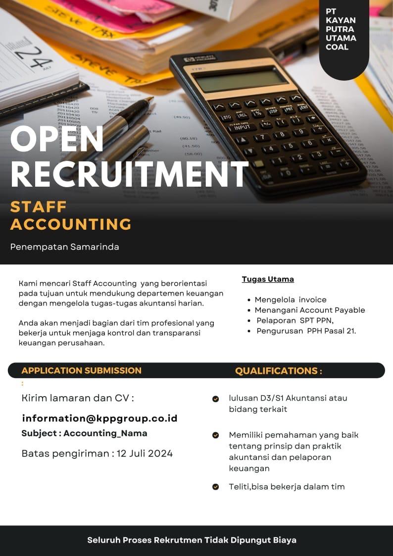 Open Recruitment PT. KAYAN PUTRA UTAMA COAL