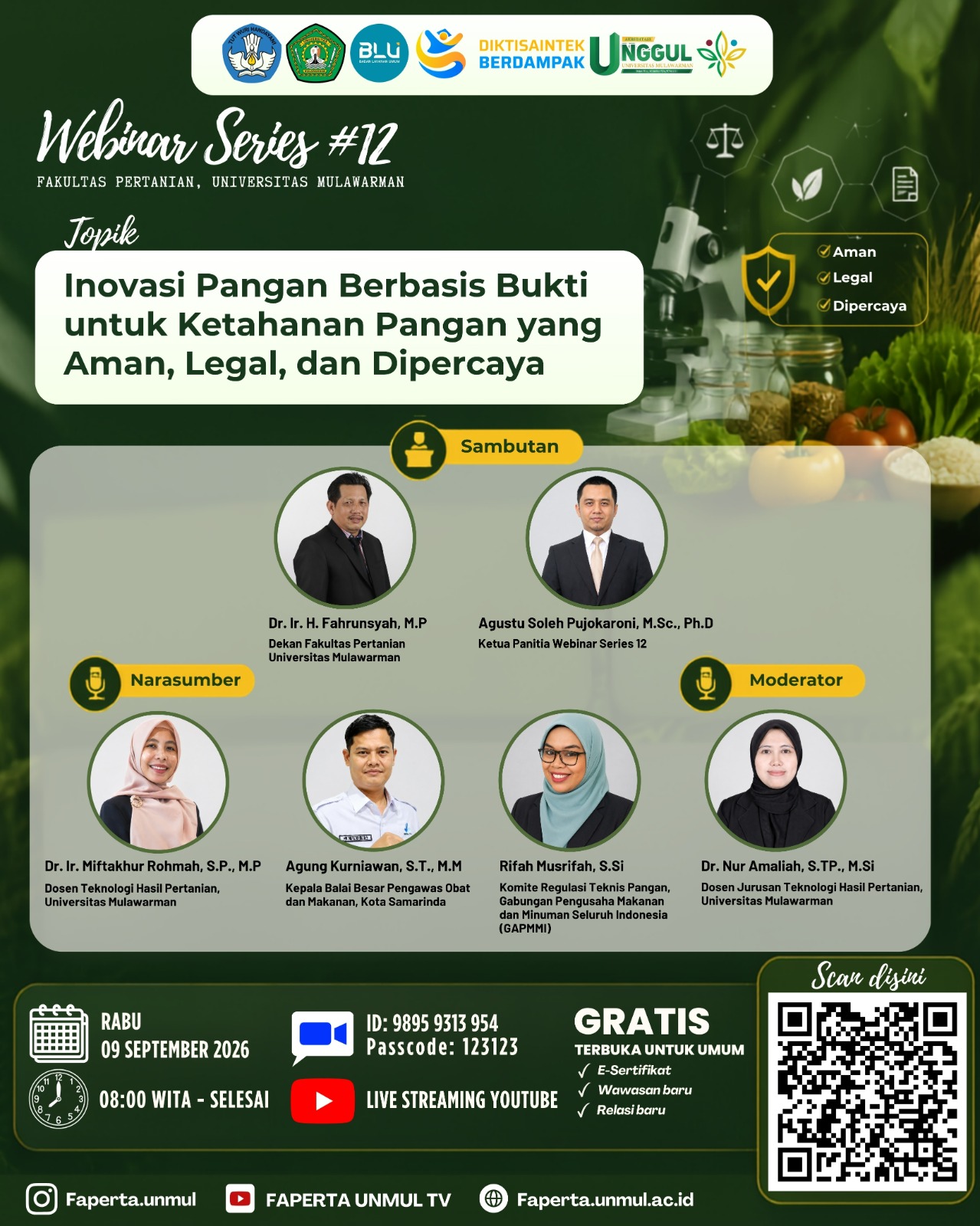 Webinar Series #12 Fakultas Pertanian, Universitas Mulawarman Tahun 2026