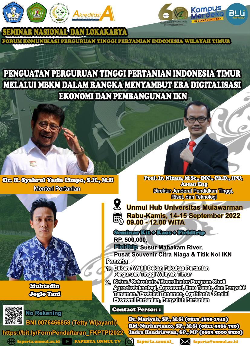 Seminar Nasional dan Lokakarya Forum Komunikasi Perguruan Tinggi Pertanian Indonesia Wilayah Timur