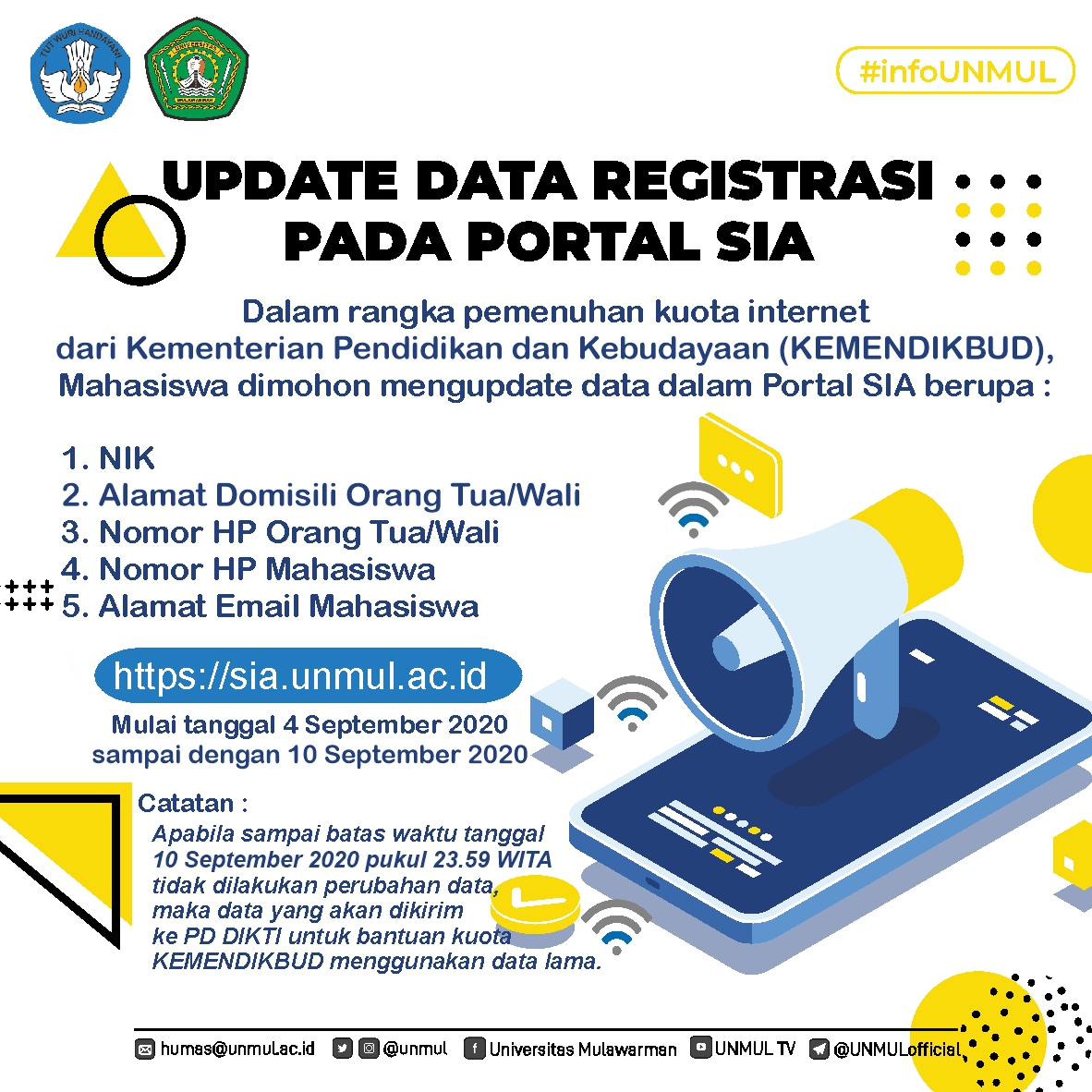 [MAHASISWA/I] Mau Dapat Paket Kuota Internet ? Buruan yuk lengkapi syaratnya !