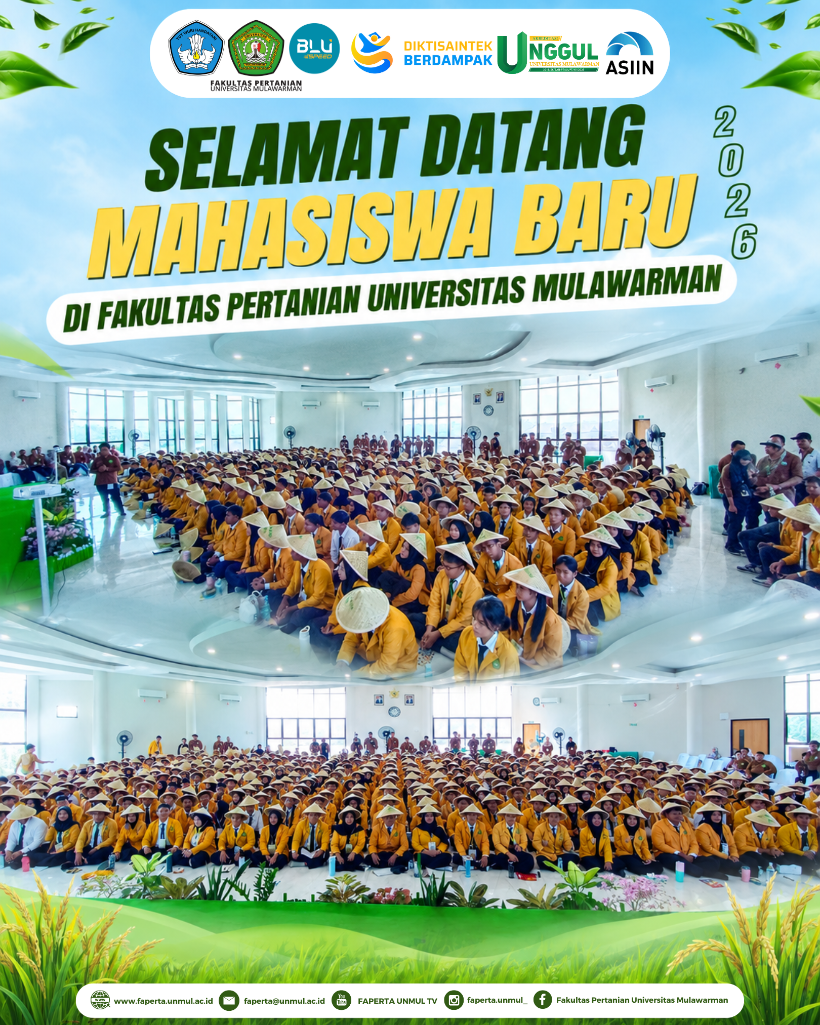 PKKMB Fakultas Pertanian Universitas Mulawarman 2026 Resmi Dibuka, Mahasiswa Baru Sambut Awal Perjalanan Akademik melalui “AGRINOVA FUTURA”