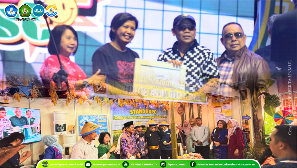 FAPERTA UNMUL Sukses Raih Gelar Juara 1 Stand Expo Dalam Rangka Dies Natalis Universitas Mulawarman Ke - 63