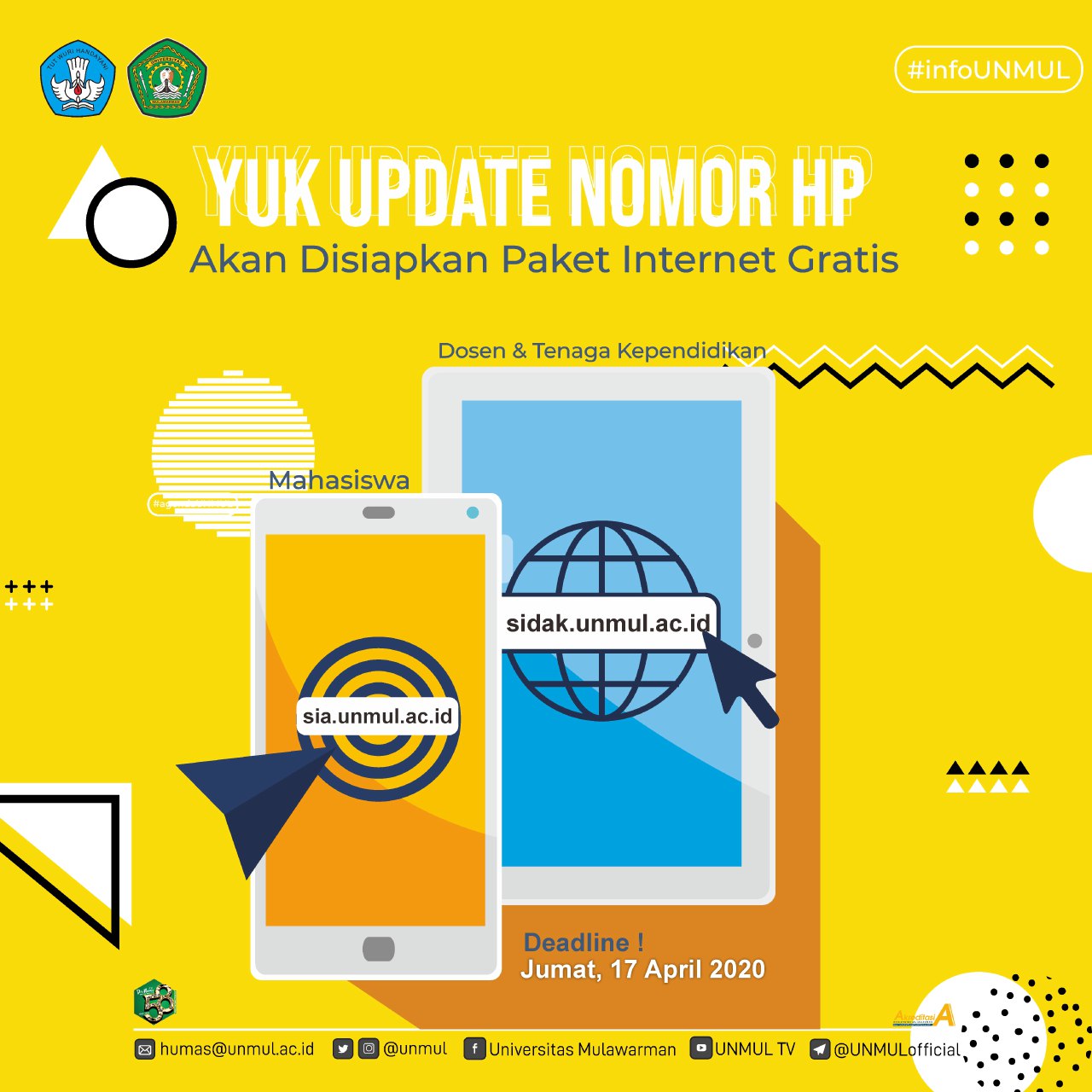 Mau Dapat Paket Internet Gratis ? Yuk update data Nomor HP Anda !