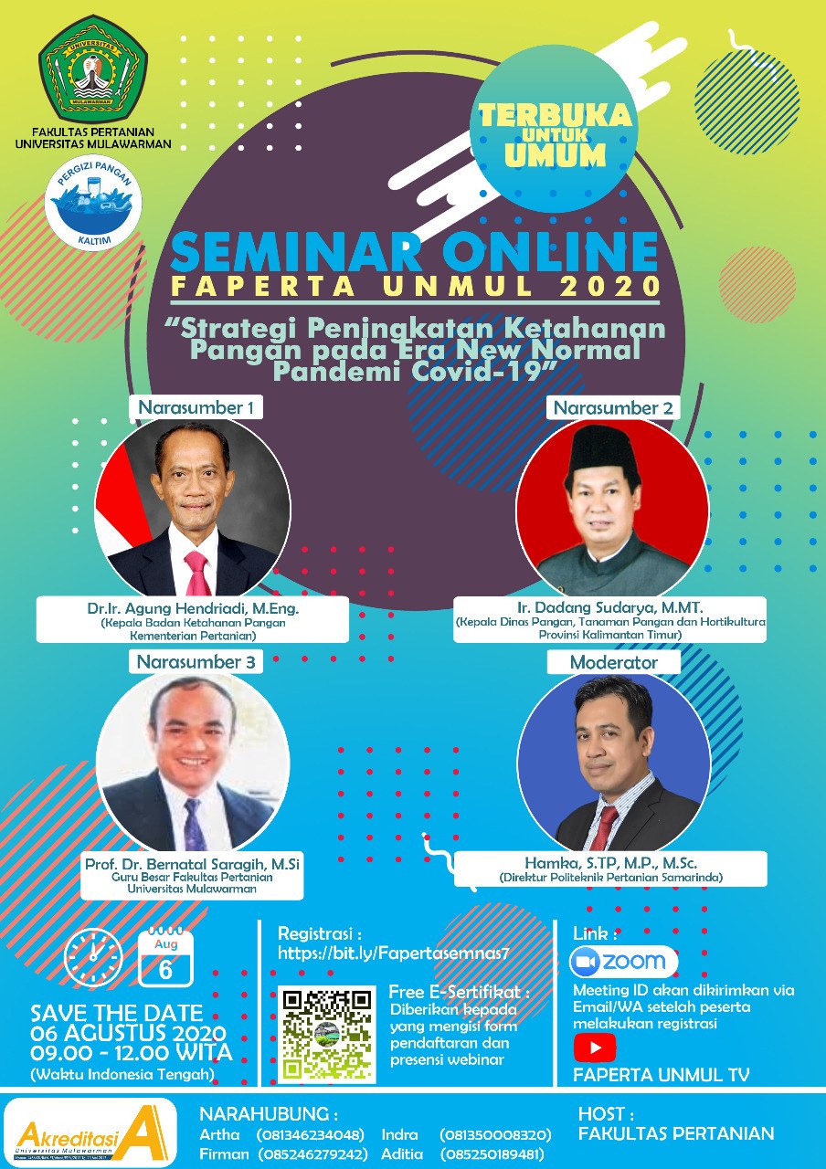 [SERI AKHIR] Yuks Segera Join di Seminar Online Fakultas Pertanian Universitas Mulawarman Seri 7