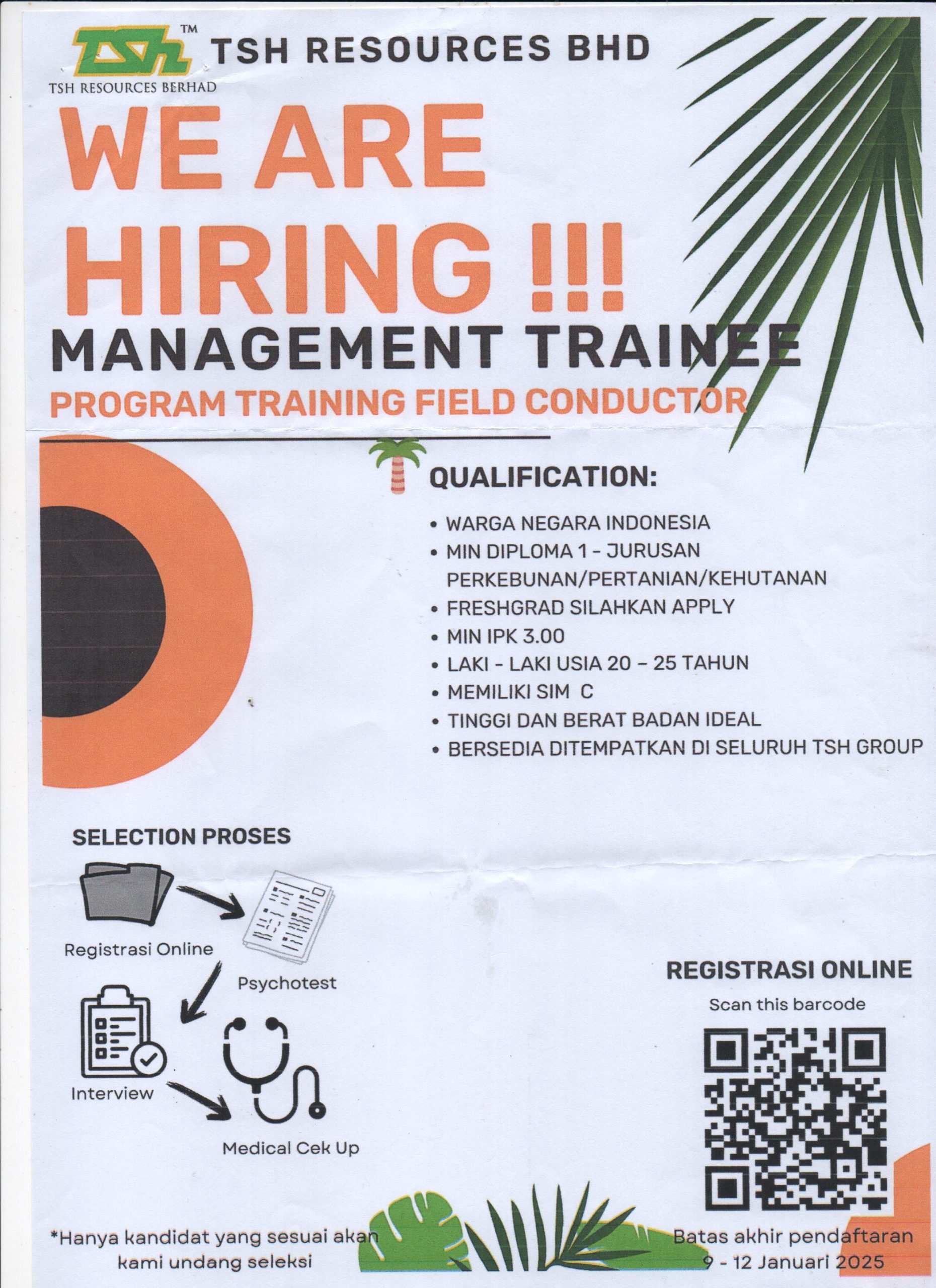Hiring TSH Resources Berhad
