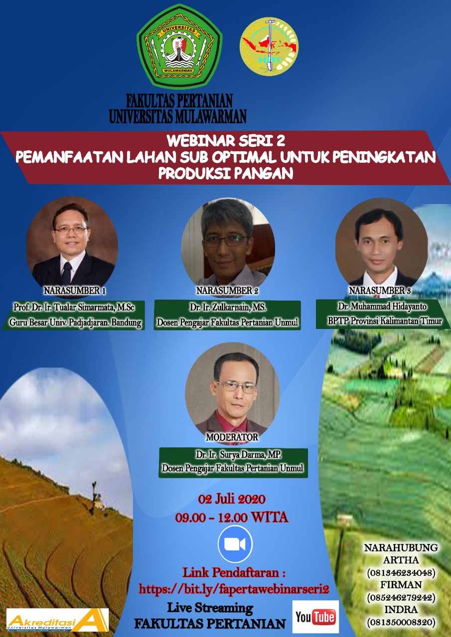 Ayoo Buruan Gabung.. Webinar Fakultas Pertanian Universitas Mulawarman Seri 2
