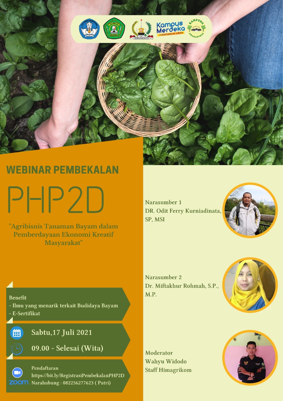 [Liputan Kegiatan] 	 Webinar Program Holistik Pembinaan dan Pemberdayaan Desa (PHP2D) Himpunan Mahasiswa Jurusan Agribisnis Fakultas Pertanian Universitas Mulawarman