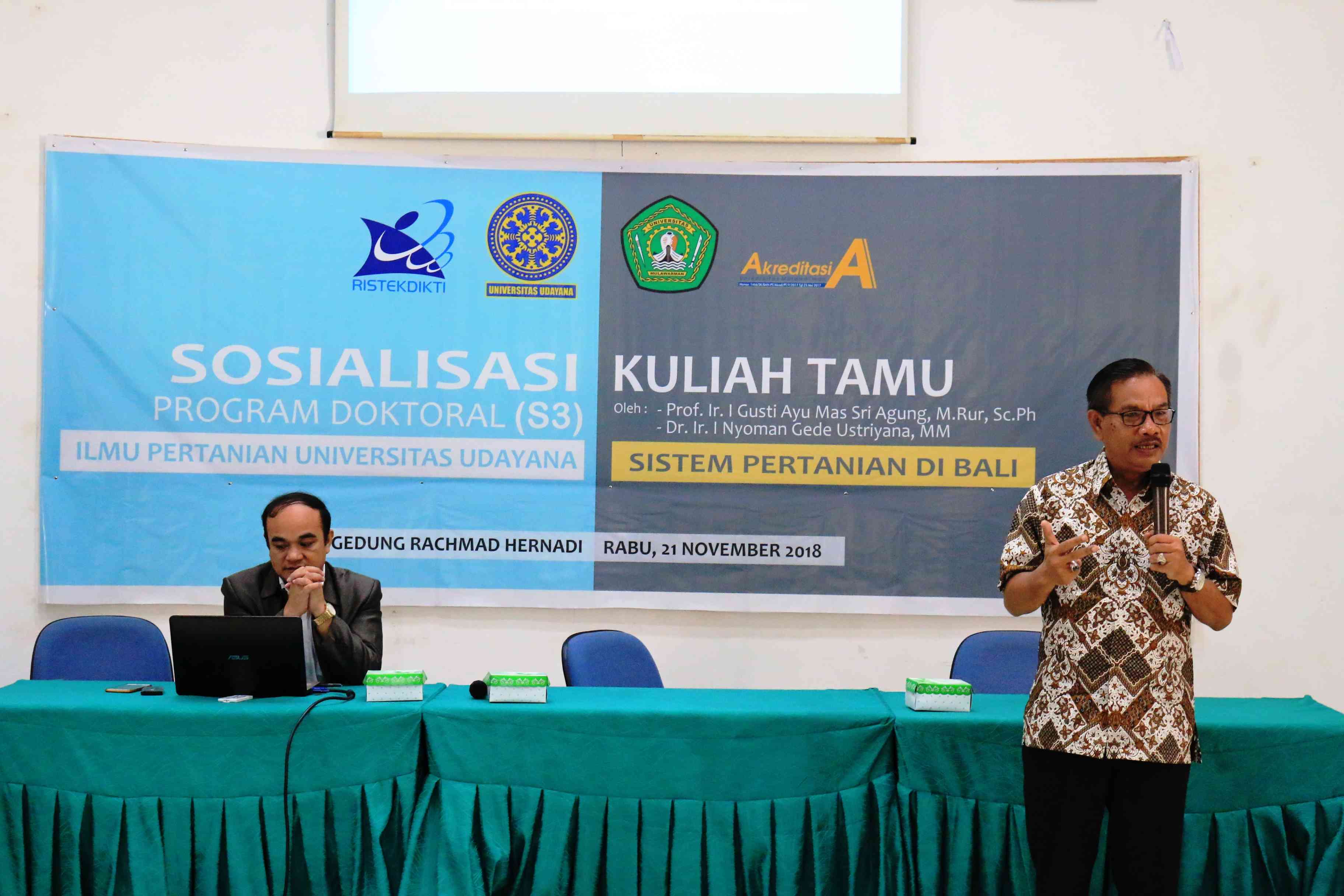 Sosialisasi Program Doktoral (S3) dan Kuliah Tamu oleh Ilmu Pertanian Universitas Udayana