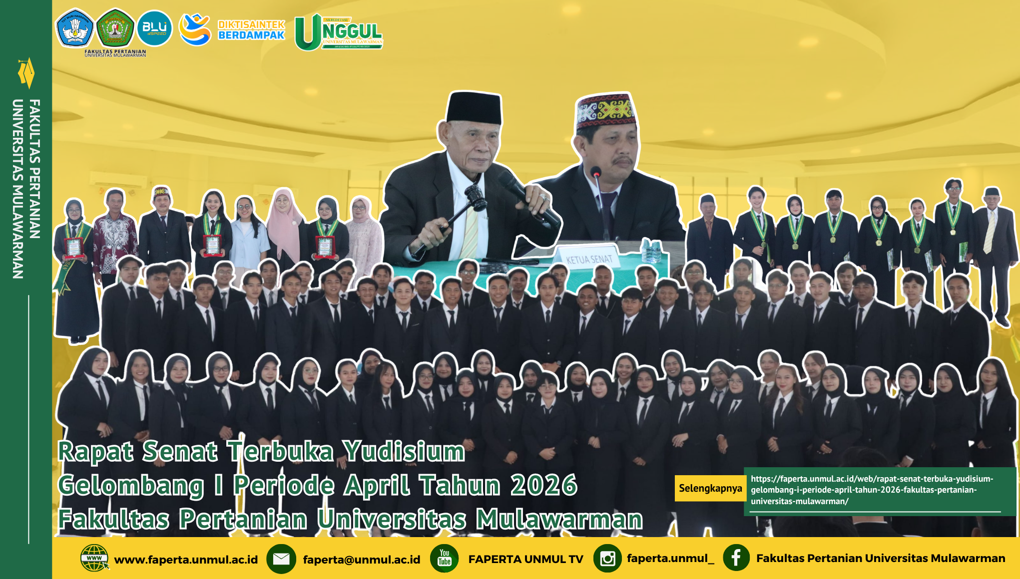 Rapat Senat Terbuka Yudisium Gelombang I Periode April Tahun 2026 Fakultas Pertanian Universitas Mulawarman