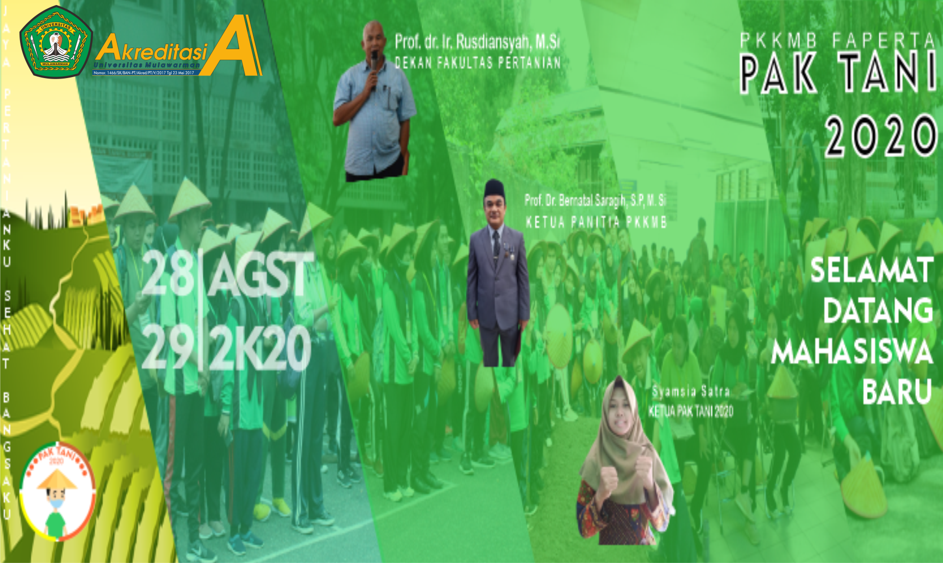 PKKMB Fakultas Pertanian Universitas Mulawarman Tahun 2020 "Selamat Datang Faperta Muda"
