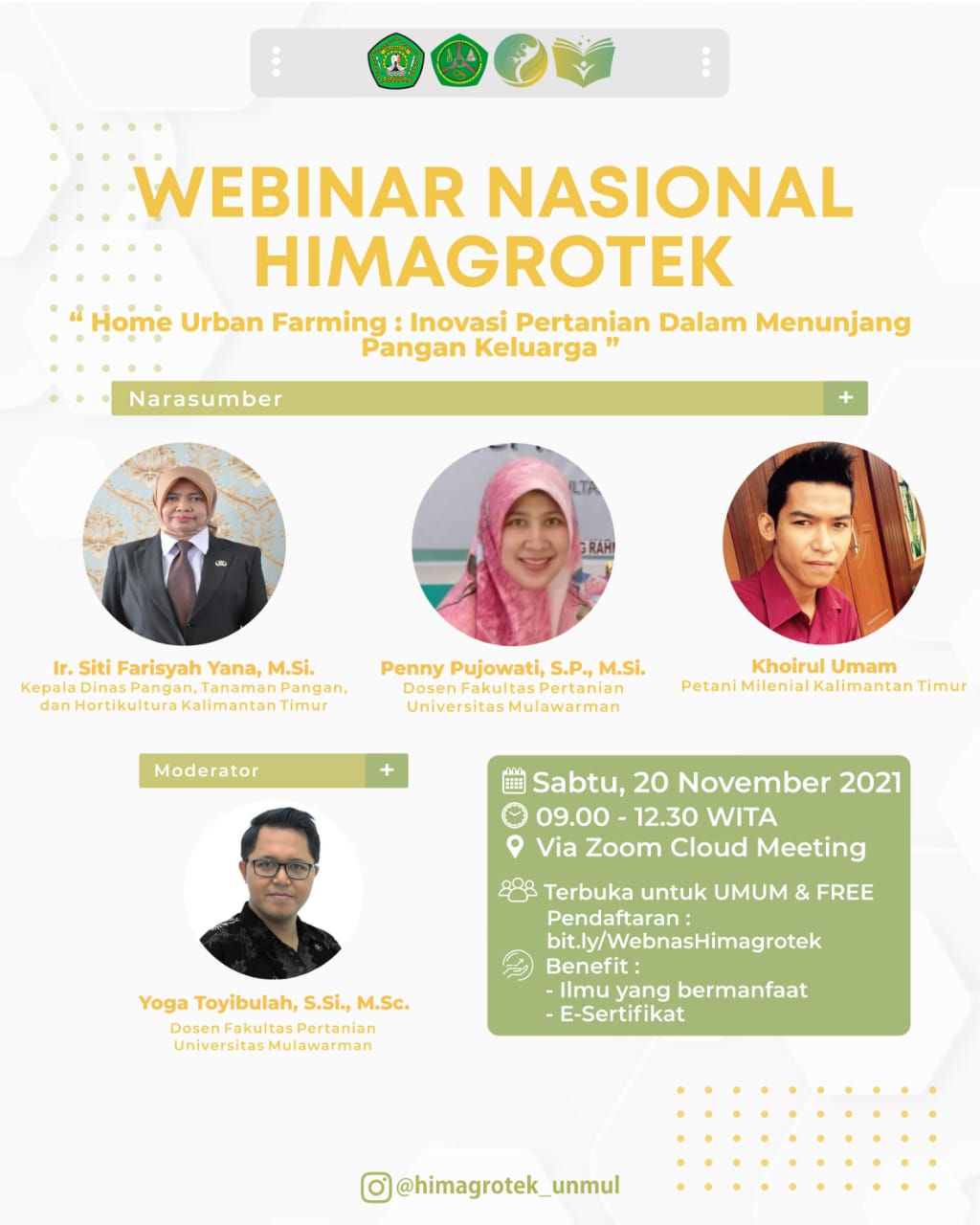 Yuk Buruan Gabung di Webinar Nasional HIMAGROTEK Fakultas Pertanian Universitas Mulawarman