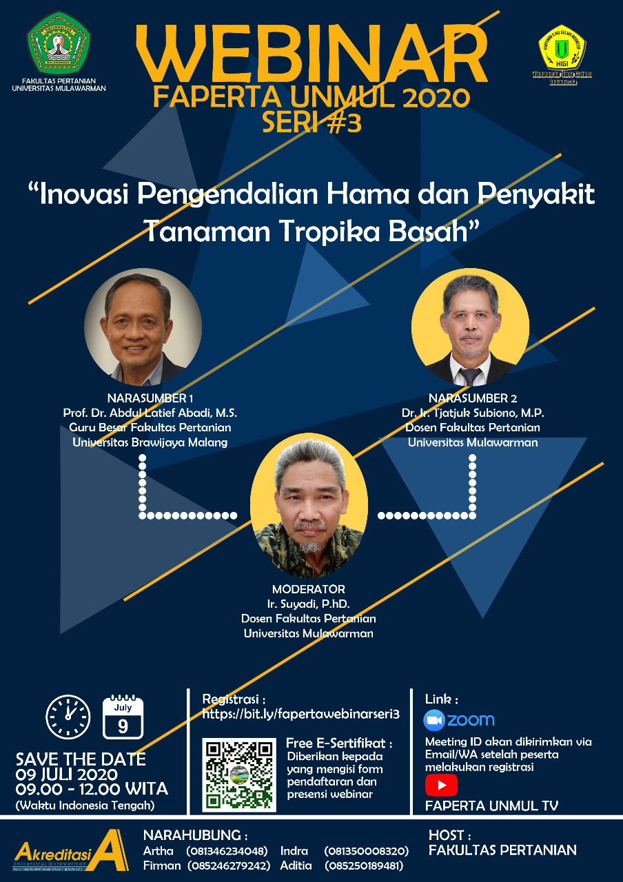 Ayoo Segera Gabung di Webinar Fakultas Pertanian Universitas Mulawarman Seri 3