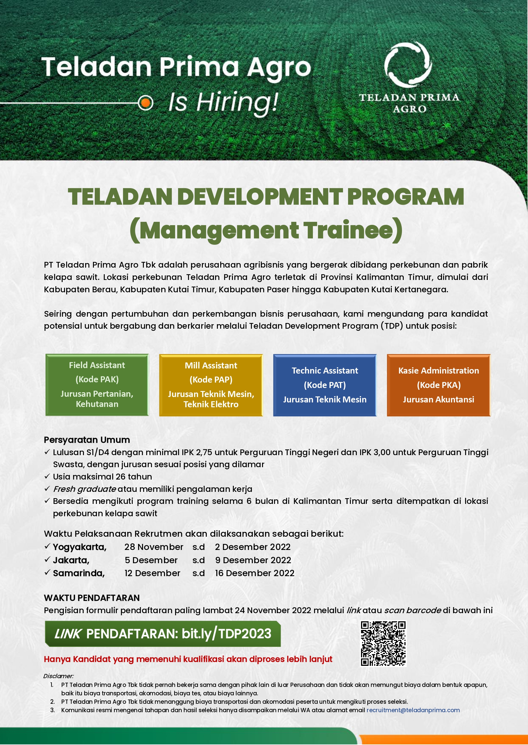 Lowongan Kerja Teladan Development Program (Management Trainee)