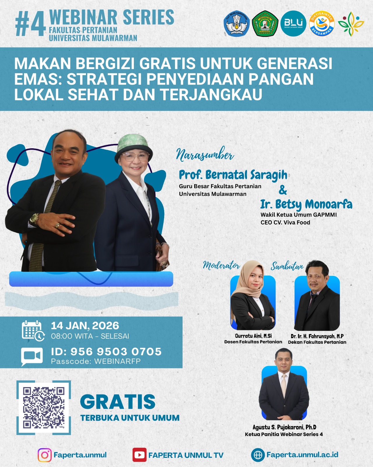 📢 Webinar Series #4 Fakultas Pertanian, Universitas Mulawarman Tahun 2025