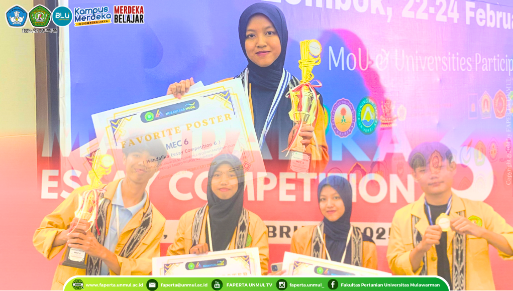 Mahasiswa Pertanian Raih Prestasi Gold Medal di Bidang Pariwisata dan Budaya Kategori Essay & Favorite Poster di Bidang Pariwisata dan Budaya Pada Ajang Mandalika Essay Competition 6 (MEC 6)