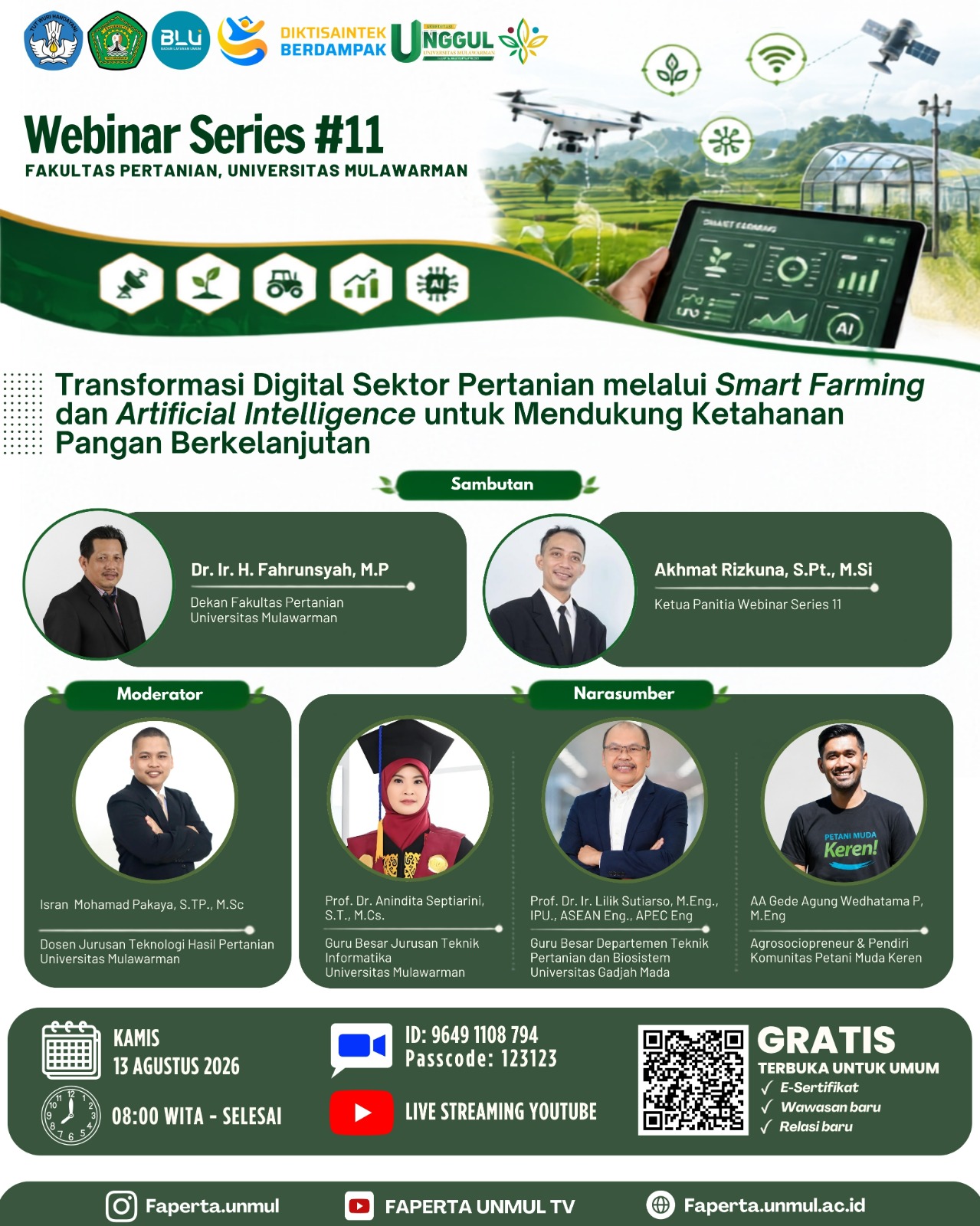 Webinar Series #11 Fakultas Pertanian, Universitas Mulawarman Tahun 2026