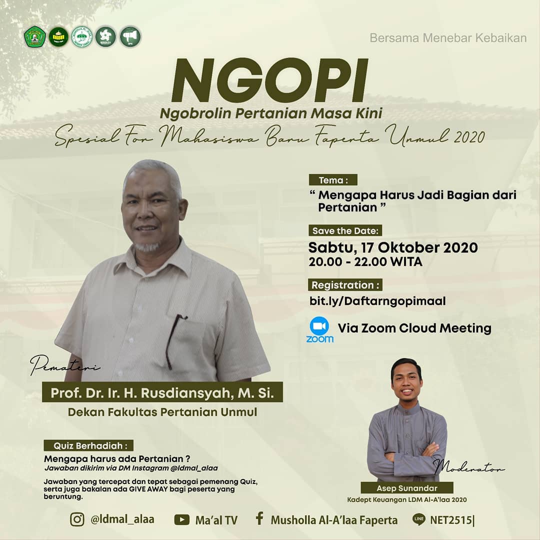 [NGOPI : Ngobrolin Pertanian Masa Kini] Spesial For Mahasiswa Baru FAPERTA UNMUL