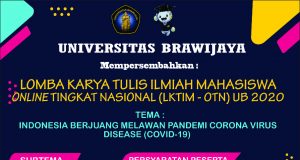 Lomba Karya Tulis Ilmiah Mahasiswa Online Tingkat Nasional (LKTIM – OTN) UB 2020