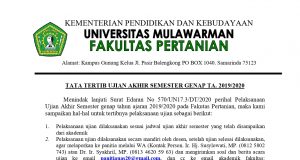 Tata Tertib Ujian Akhir Semester Genap TA. 2019/2020