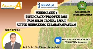 Ayo.. Hadir dan Bergabung di Webinar Fakultas Pertanian Seri 1