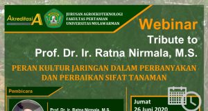 Hadiri Webinar Tribute to Ibu Prof. Dr. Ir. Ratna Nirmala, M.S.