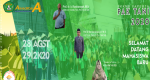 PKKMB Fakultas Pertanian Universitas Mulawarman Tahun 2020 “Selamat Datang Faperta Muda”