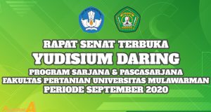 Yudisium Online Fakultas Pertanian Universitas Mulawarman Periode September Tahun 2020